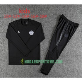 PSG Dziecięcy Komplet Bluzy Treningowe Jordan Czarny 2018/19